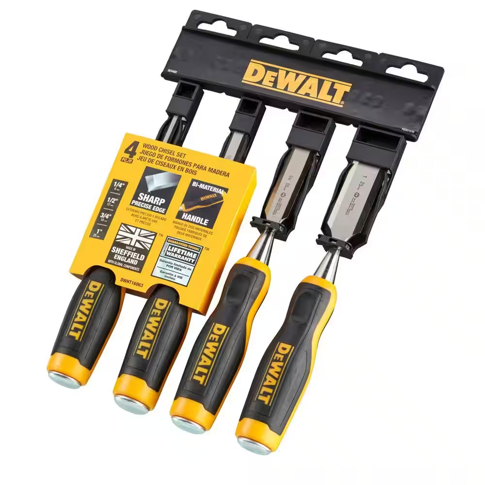 DEWALT DWHT16063 Short Blade Wood Chisel 4piece set