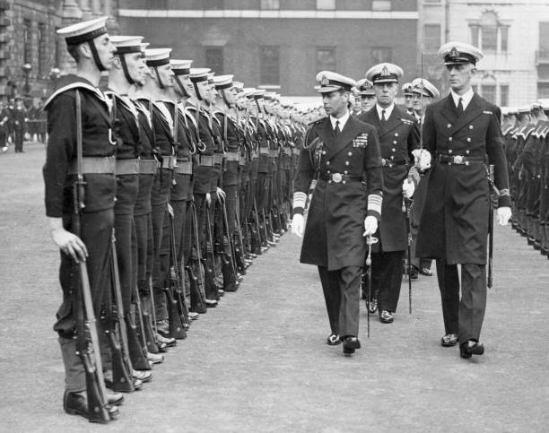 King George Vi At The Horse Guards Parade 1945 Old Photo