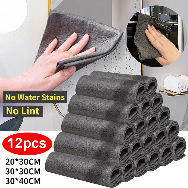 Ultra-Thick Magic Cleaning Cloth No-Streak Microfiber Towel