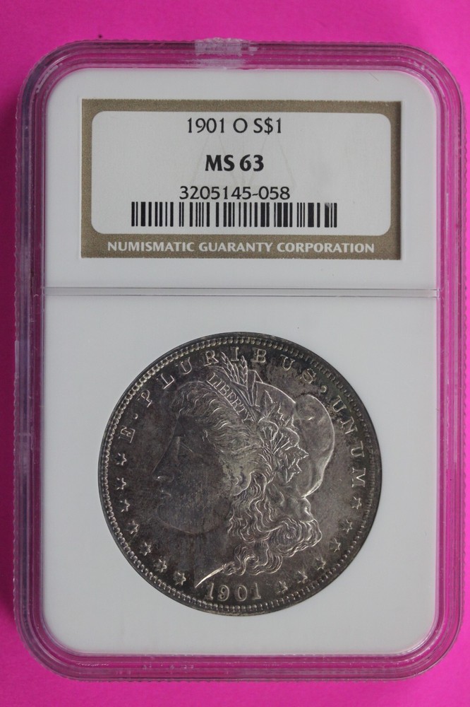 Toned 1901 O MS 63 Liberty Morgan Silver Dollar NGC Graded Certified 181