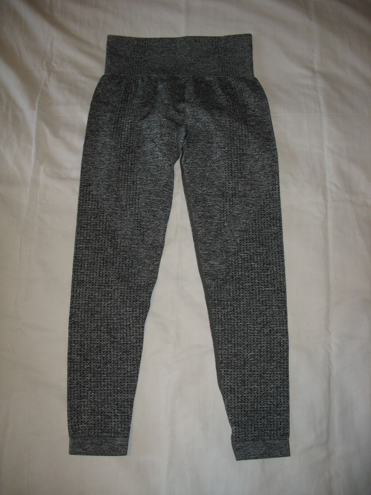 Members Mark Gray Perforated Compression Leggings Womens Size S  -image