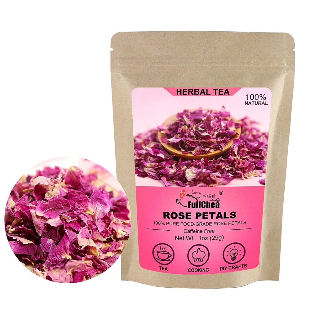 Organic Dried Rose Petals 29g Edible Flowers Real Rose Petals