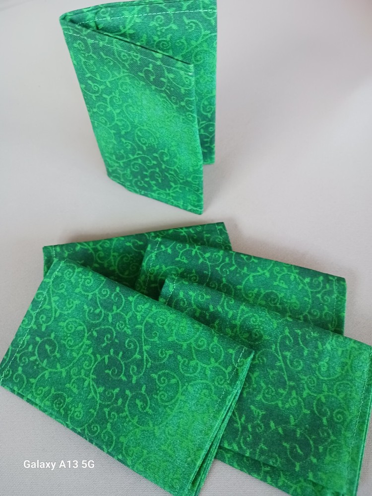 Credit/Gift Card Holders, Set Of 5.  Emerald Green.  FREE Shipping-image