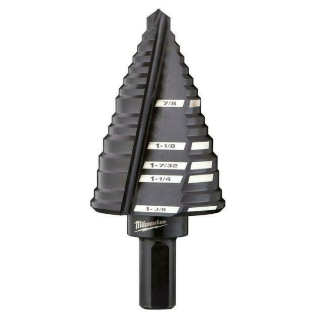 Milwaukee (48-89-9212) 12-Step Drill Bit Unibit 7/8-1 3/8  5 Hole Sizes