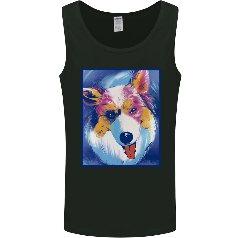 Abstract Australian Shepherd Dog Mens Vest Tank Top