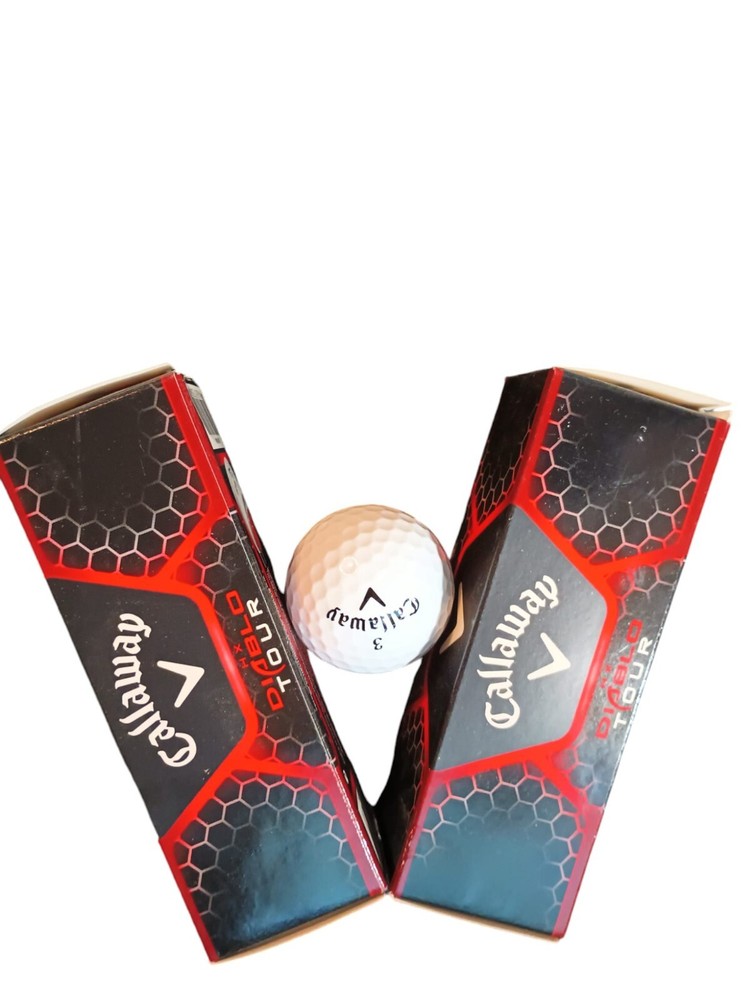 CALLAWAY DIABLO TOUR GOLF BALLS ( 2 Boxes of 3 Balls each - 6 Balls)