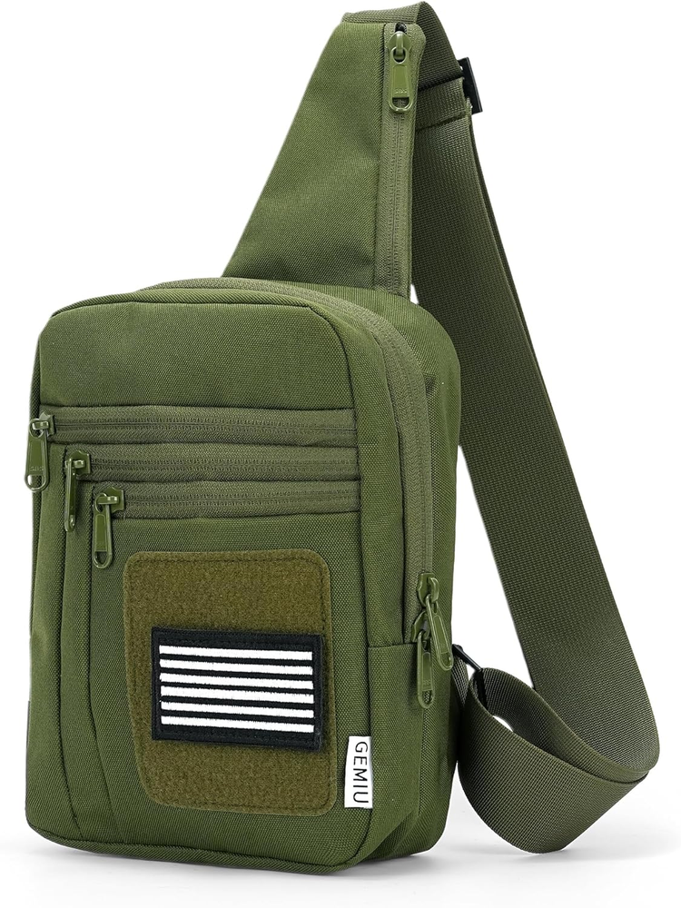 Tactical Sling Bag for Men Military Concealed Carry Fanny Pack with Secure Chest  