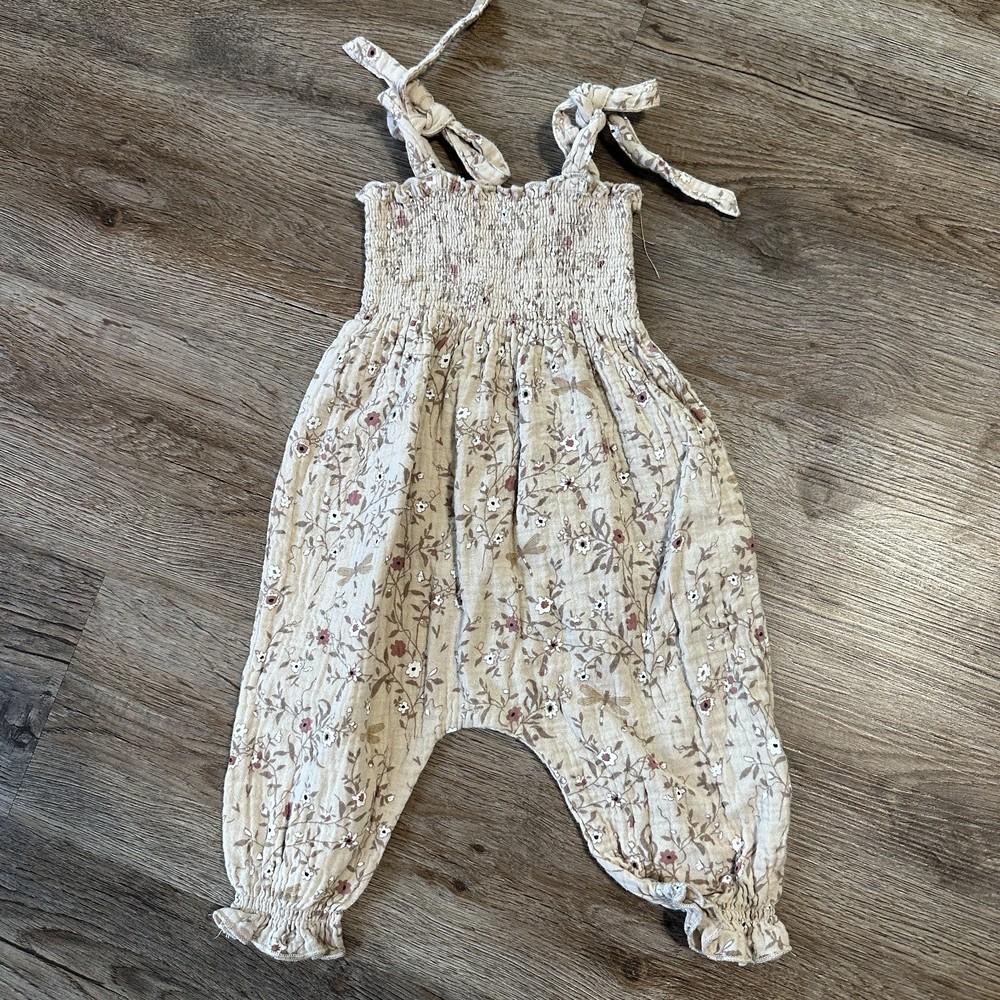 Rylee + Cru Girls 3-6 Months Sawyer Jumpsuit Tie Dragonfly Romper