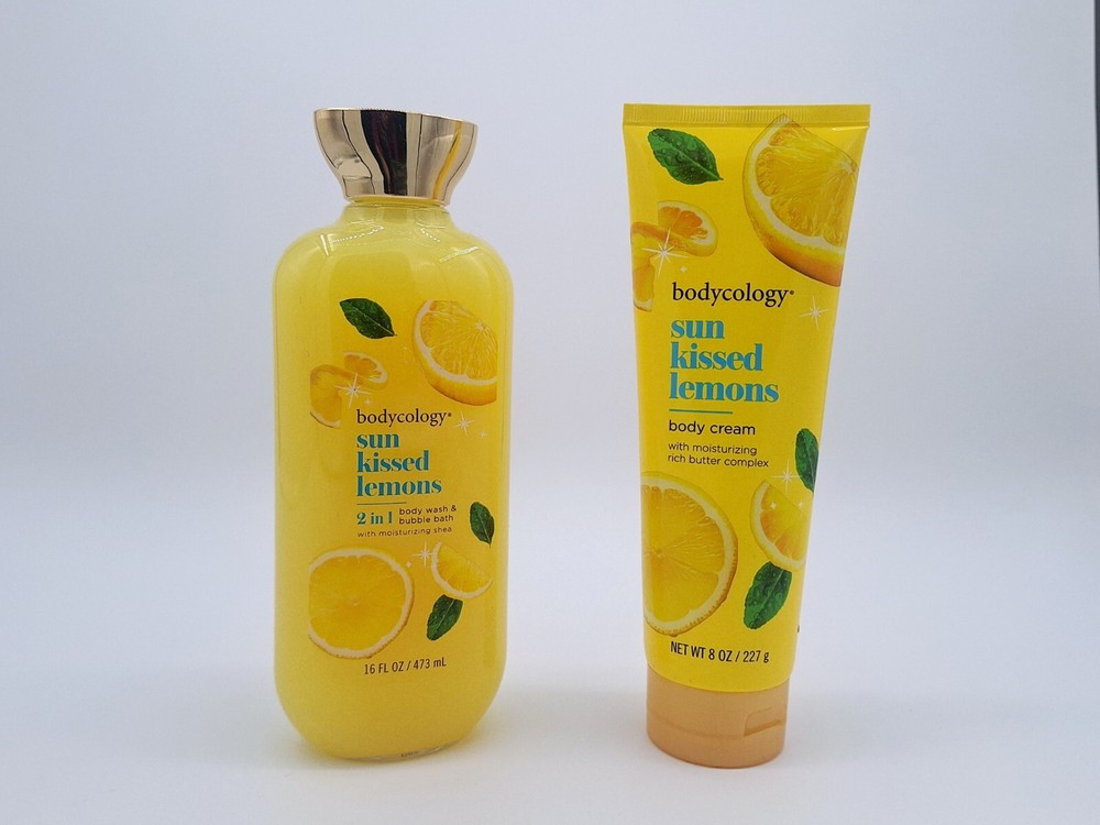 Bodycology Sun Kissed Lemons Loción Corporal Jabón Corporal Baño Burbujas Botellas Nuevas
