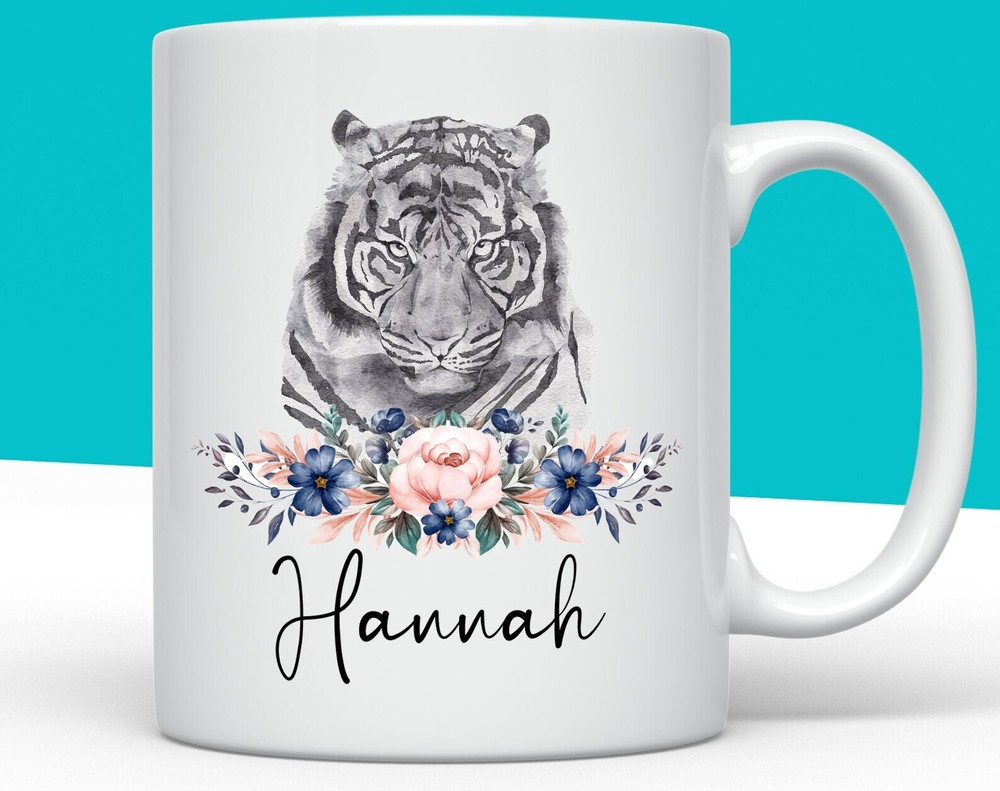 Personalised Tiger Mug Personalised Tiger Coffee Mug Tiger Mug Animal Mug