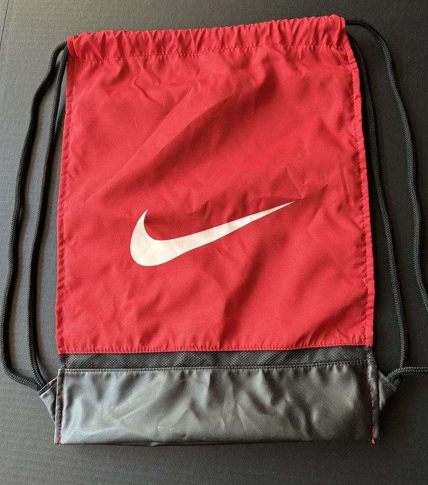 Nike Red Drawstring Backpack 19x14 for Sports and Gym
