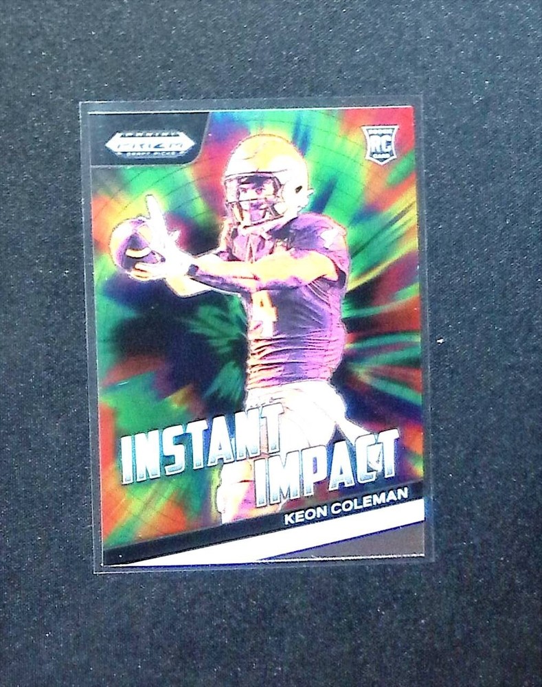 Keon Coleman 2024 Panini Prizm Draft Picks Instant Impact Rookie Card II-KC