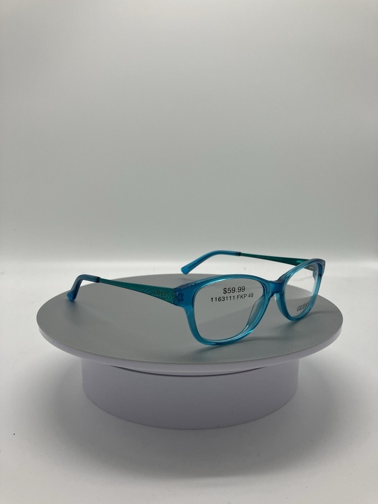 Guess GU9135 Clear Blue Cat Eye Glasses 48-15-130 Full Rim Frame