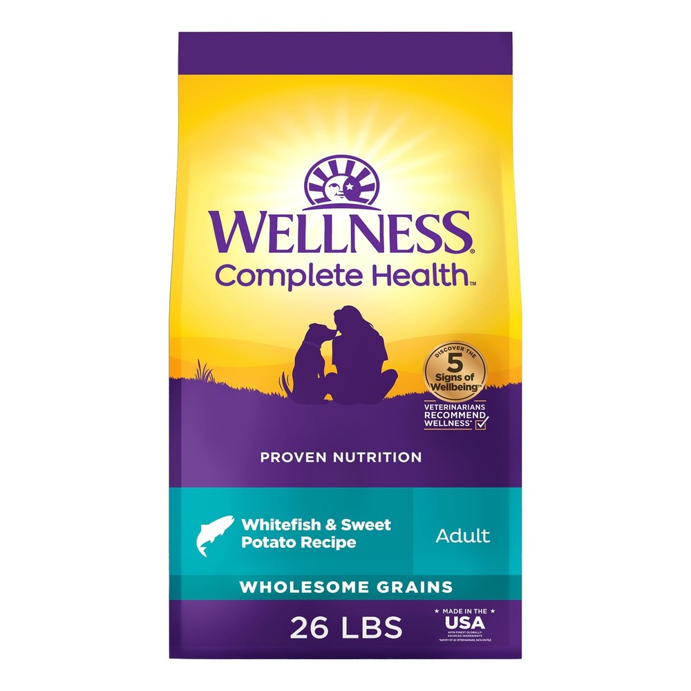Wellness Complete Health Dry Dog Food, Wholesome Grains, Natural, Whitefish  ...