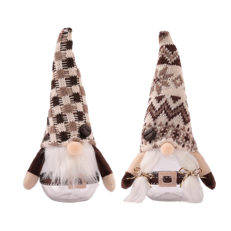 Storage Bottle Christmas Gnome Faceless Ornaments Home Holiday 2024