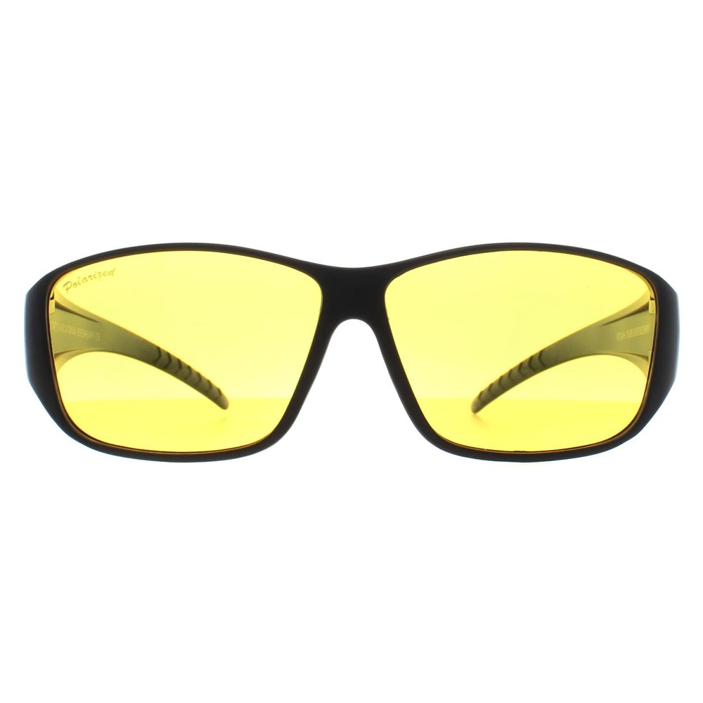 Montana FO4 Matte Black Yellow Polarized Fit Over Sunglasses  