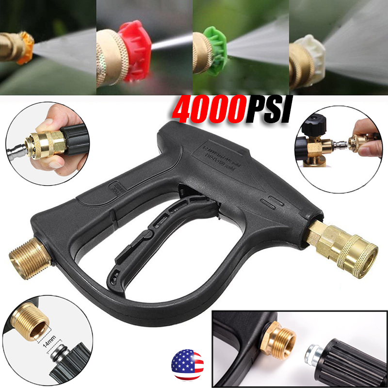 4000PSI High Pressure Car Power Washer Gun Short Nozzle Kit