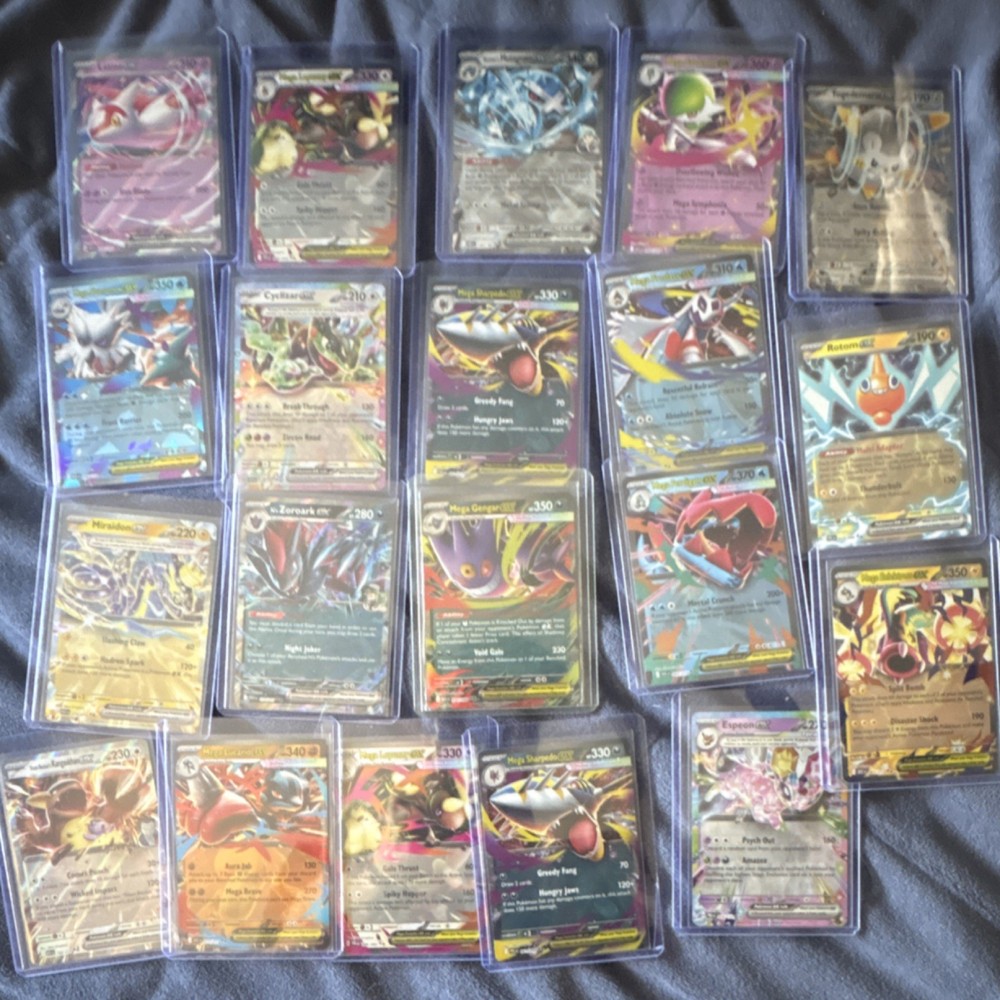 Pokemon EX & Mega EX Lot 20 Cards Latios Gengar Lucario Near Mint Mixed