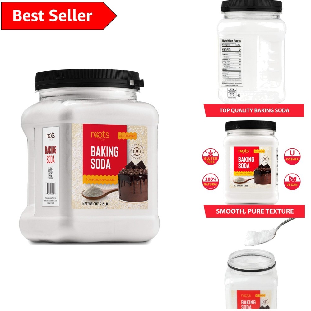 Airtight 35.2oz All-Natural Baking Soda for Cooking and DIY