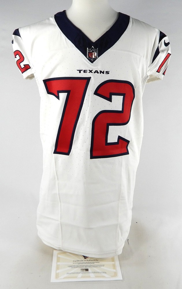 2023 Houston Texans Josh Jones #72 Game Issued White Jersey 46 961