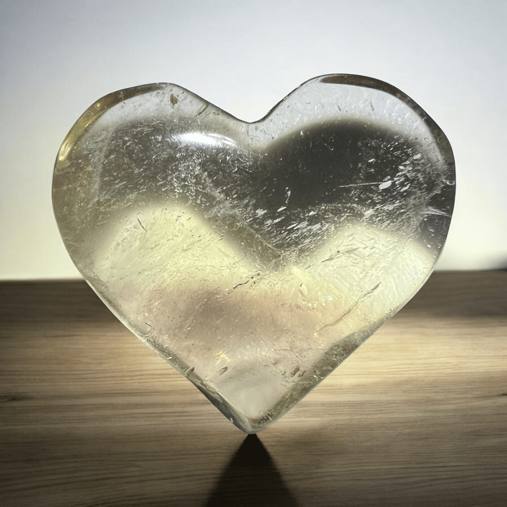 Citrine Crystal Heart Carving
