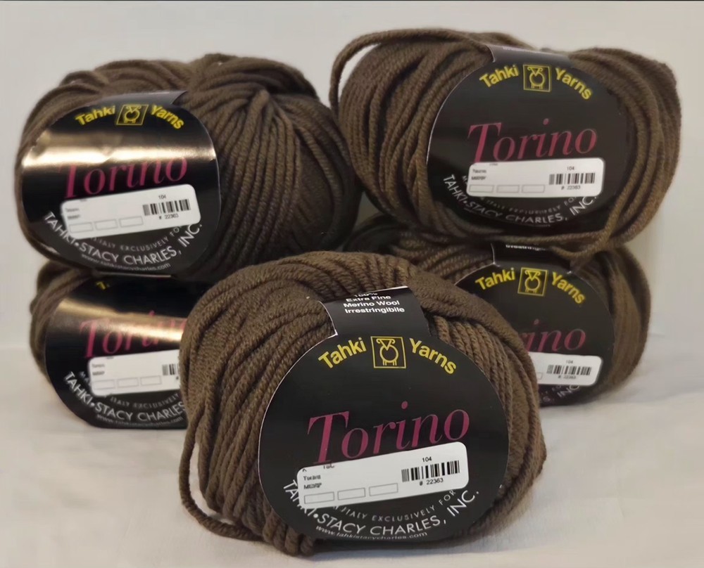 DISCONTINUED Tahki Yarns Torino 5 Skein Lot #108 100% Merino Wool Made In Italy