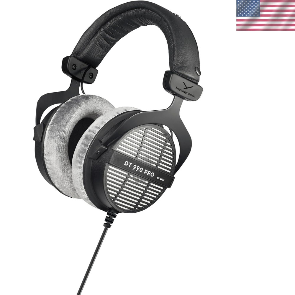 Over-Ear Studio Monitor Headphones - Open-Back Stereo Construction, Wired 80 ...