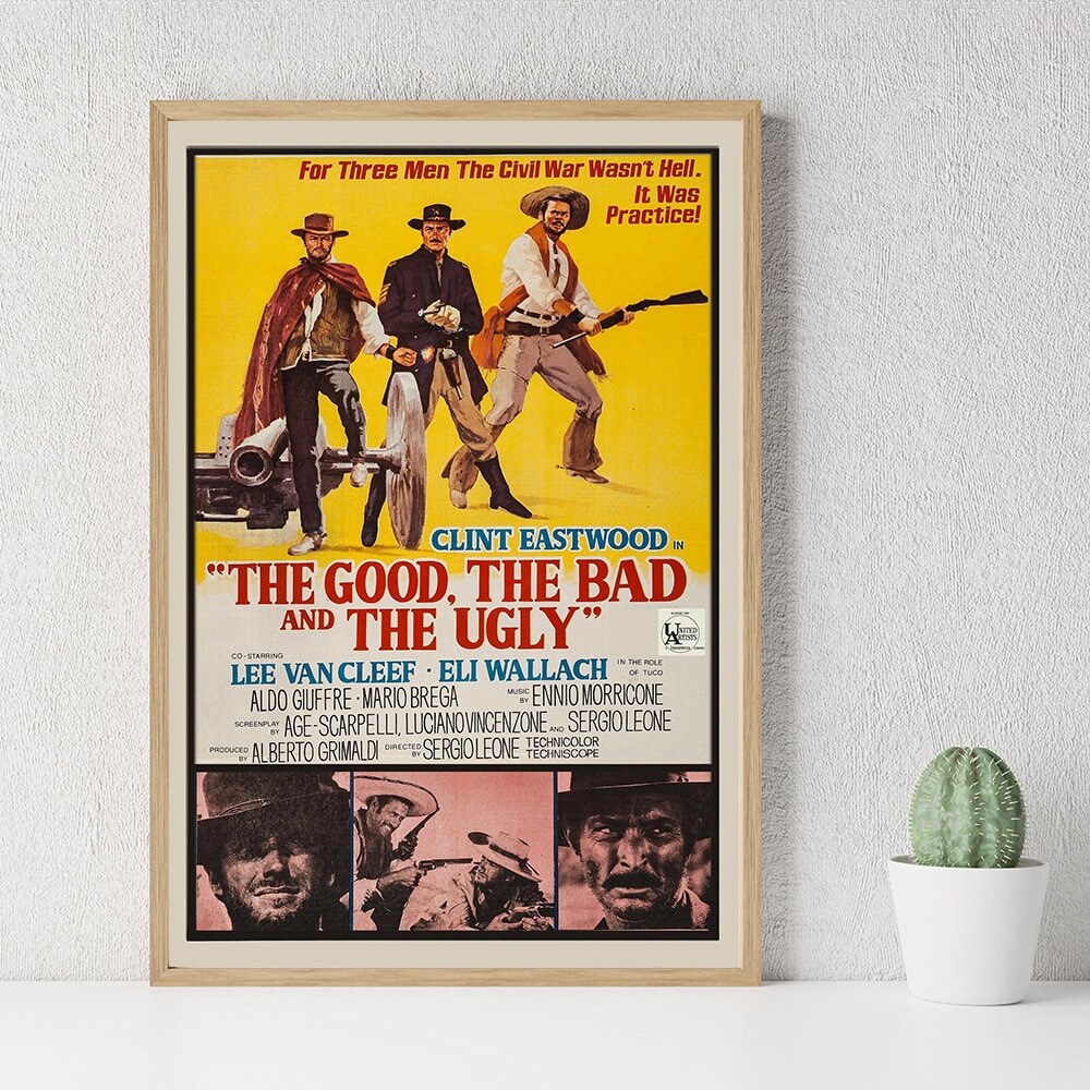 Clint Eastwood Movie Poster, Art Poster For Gift