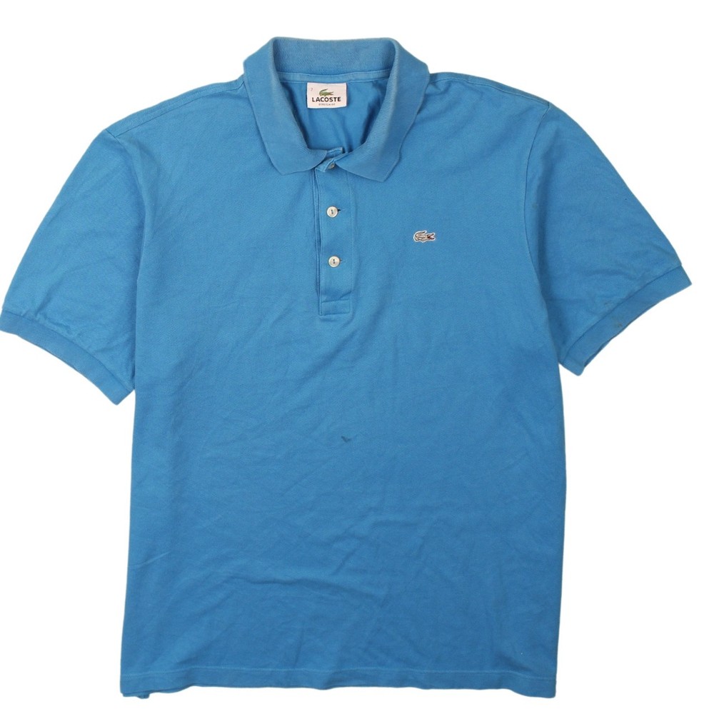 Lacoste Mens Polo Shirt Blue Cotton Blend Knit Stretch Golf Croc Logo XXL