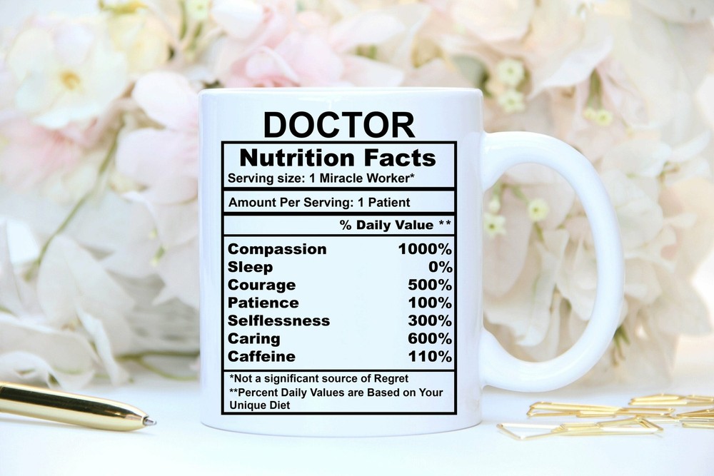 Doctor Nutrition Facts Mug Personalized Mug Gift For Doctor Medicine Graduation