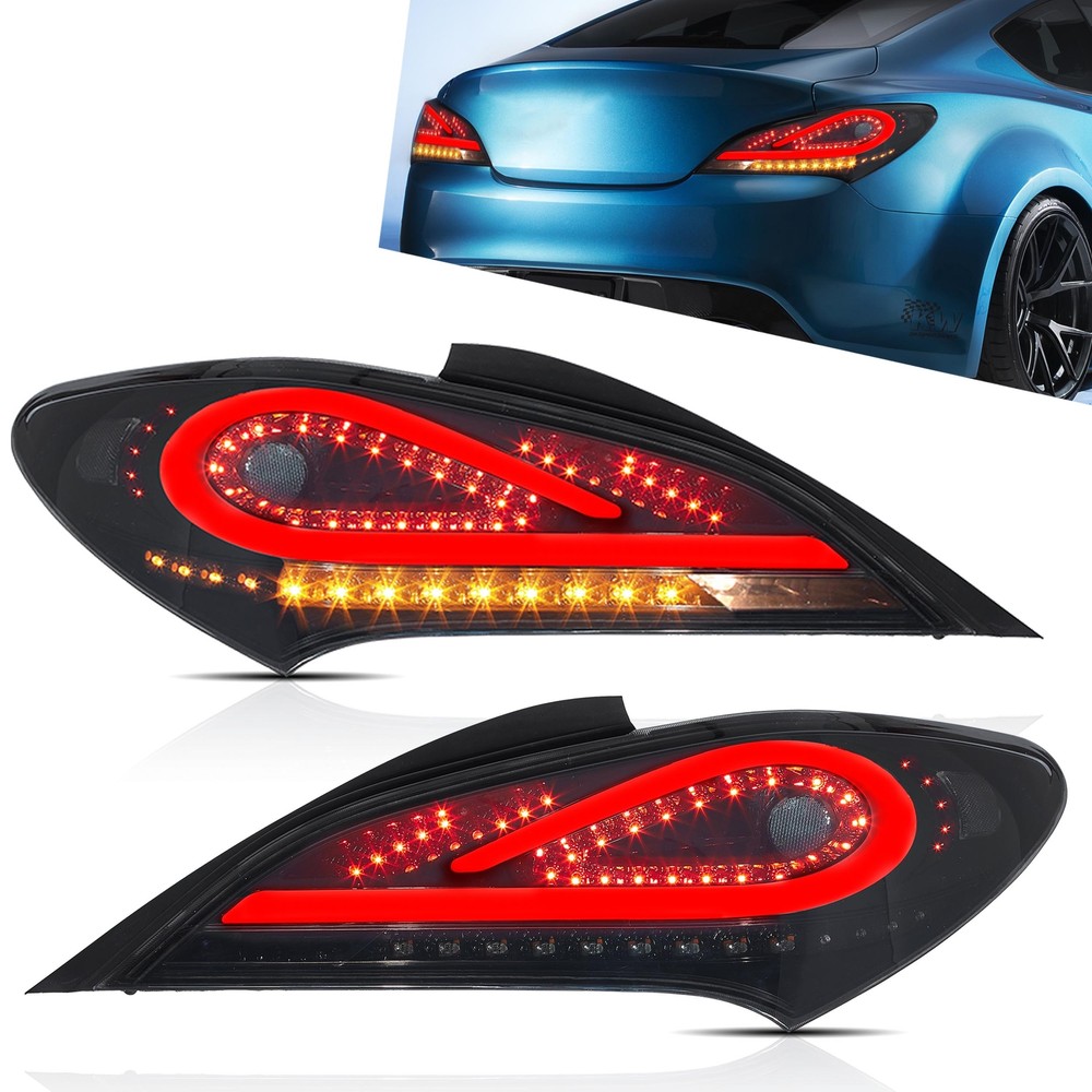 VLAND LED Tail Lights For 2010-2016 Hyundai Genesis Coupe Rear Lamps Indicator