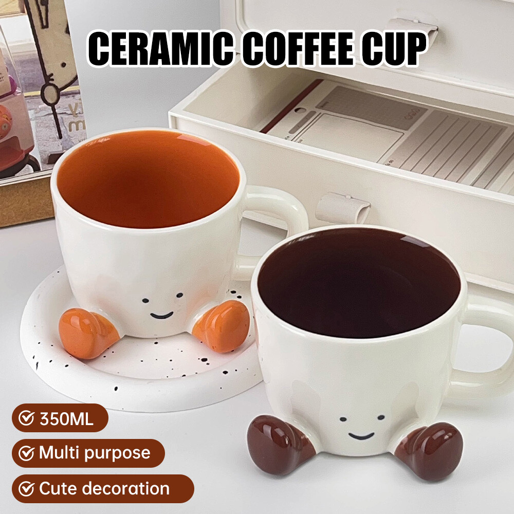 Coffee Mug Ceramic Coffee Cup 350ml Water Cup Milk Mug Cute Feet Home Gifts
