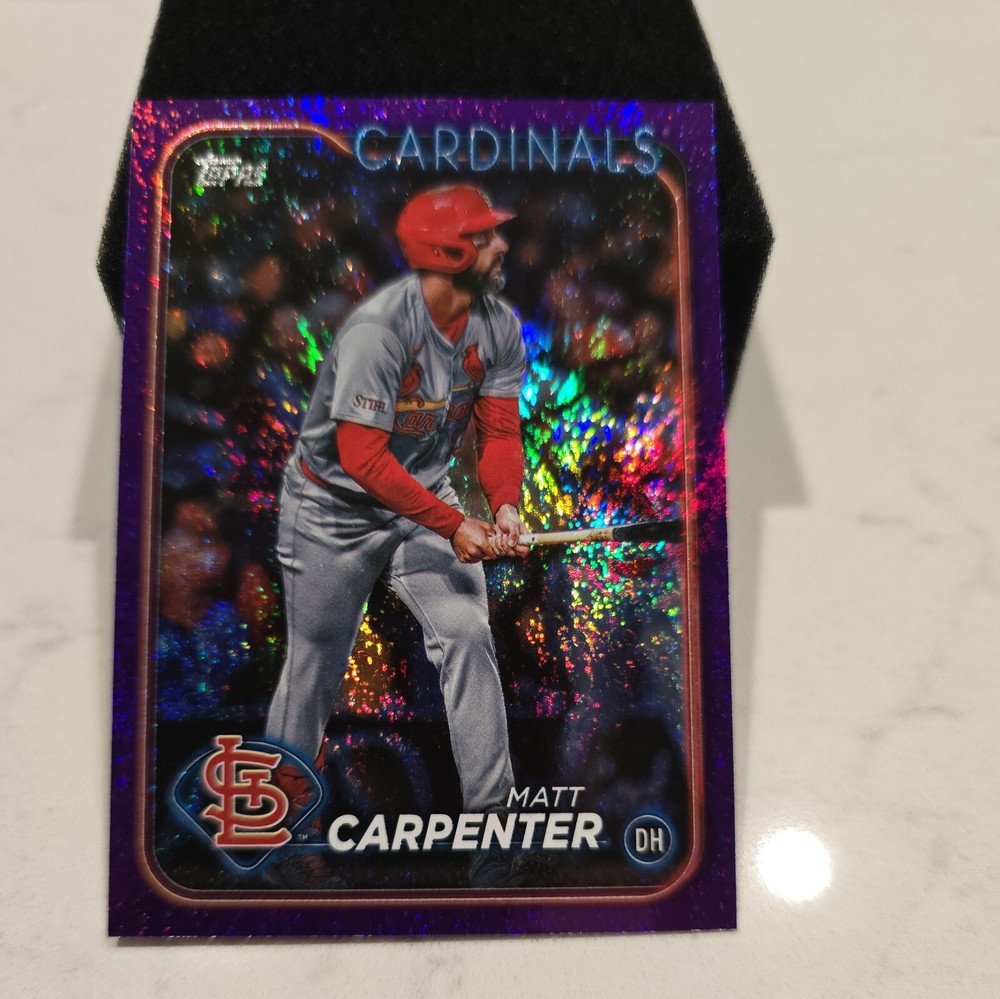 2024 Topps Update Matt Carpenter US133 Purple Holo Foilboard 008/799 Cardinals
