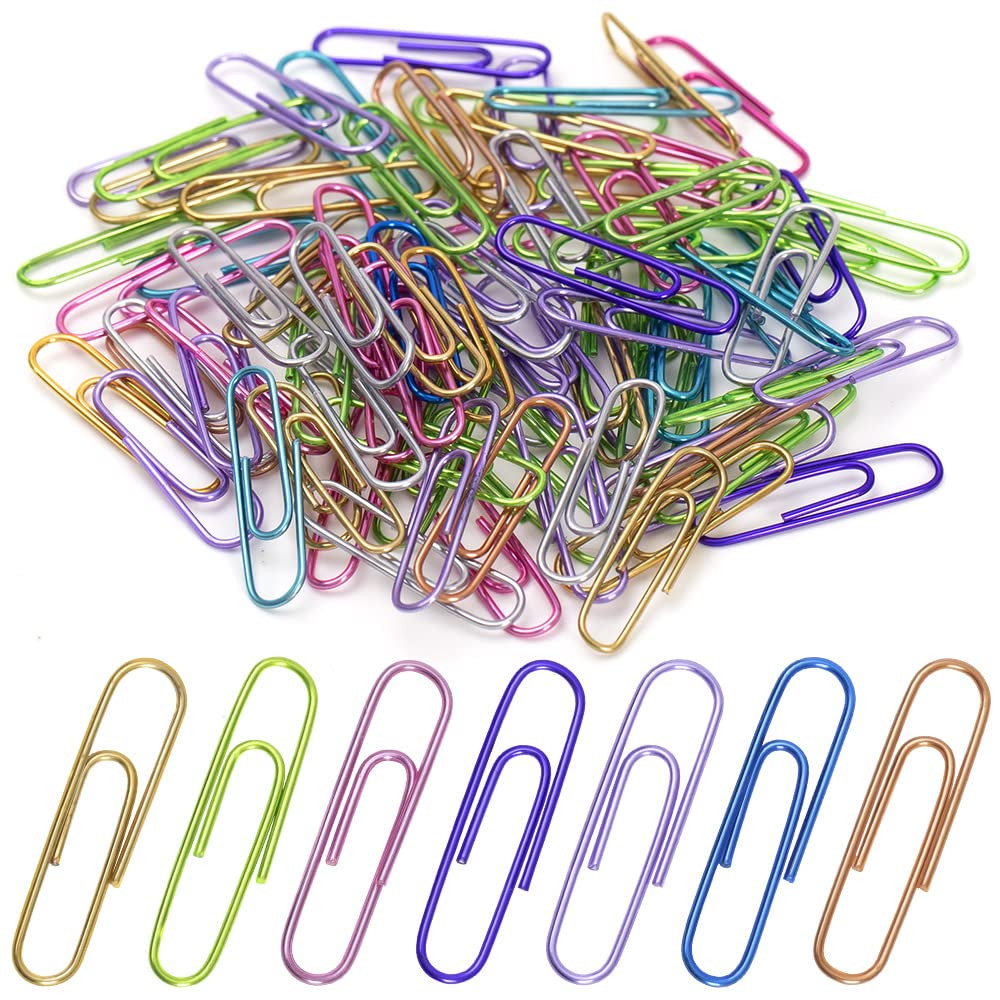 Jumbo Paper Clips,150pcs 2 Inch Large Paper Clip, Assorted Colored PaperClips...
