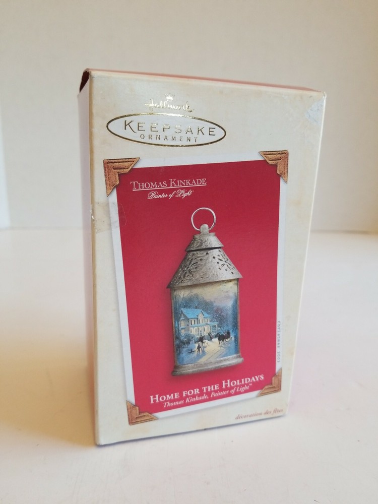 Thomas Kinkade Painter of Light Home for Holidays Hallmark Ornament QXG8837