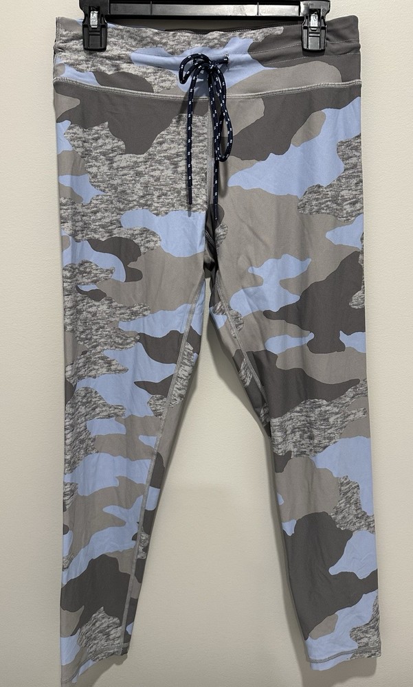 AERIE Blue Grey Camo Ankle Leggings in Size Large