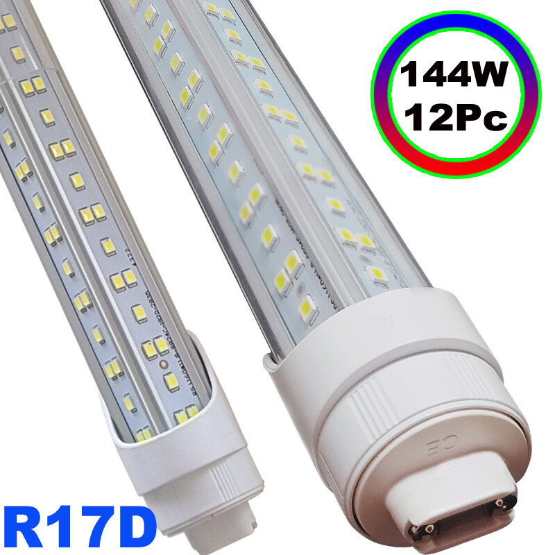 12Pack T8 8Ft Led Tube Light Bulbs 144W R17D HO Rotatable 8'Led Shop Light 6500K