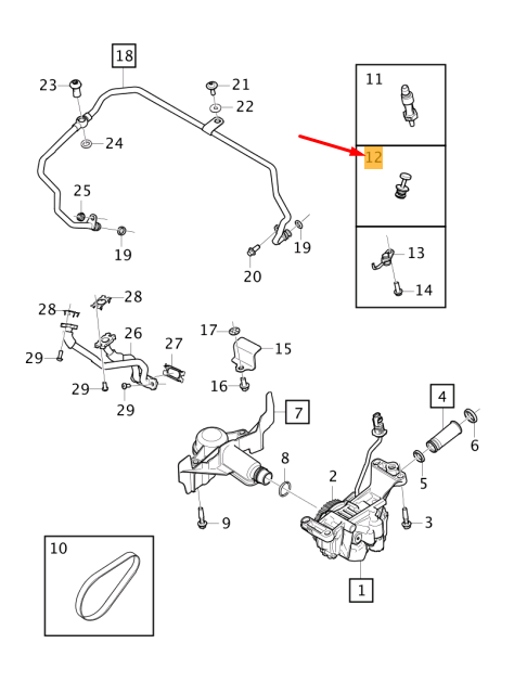 VOLVO XC60 MK2 Genuine Oil Pump and Line Plug 31697516 New OEM