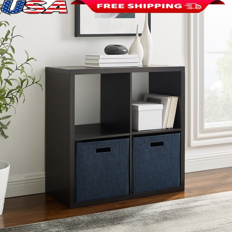 Multi-Functional 4-Cubby Storage Cabinet Organizer Home Living Room Bedroom New