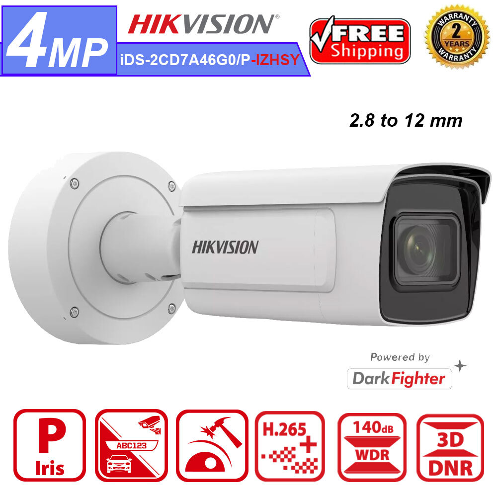 Hikvision 4MP LPR PoE IP Camera License Plate Recognition iDS-2CD7A46G0/P-IZHSY