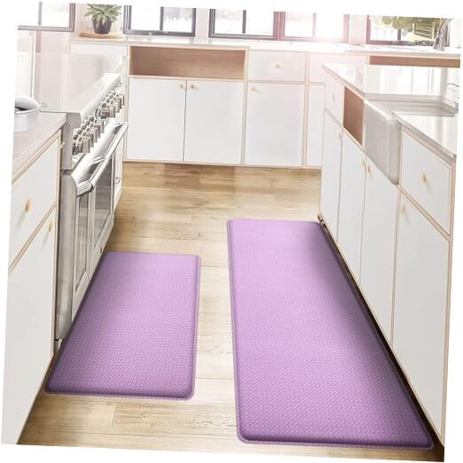 Kitchen Mats and Rugs Set of 2 - Cushioned Anti-Fatigue Kitchen Rug for Floor