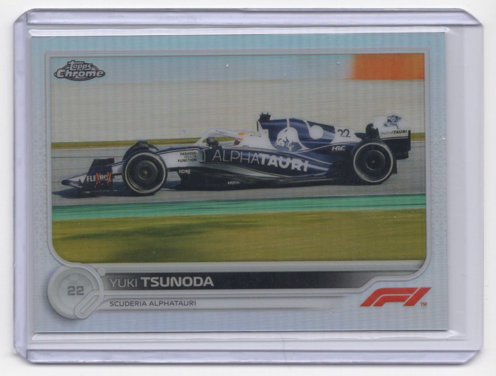 2022 Topps Chrome Formula 1 Refractor Yuki Tsunoda Scuderia AlphaTauri #122