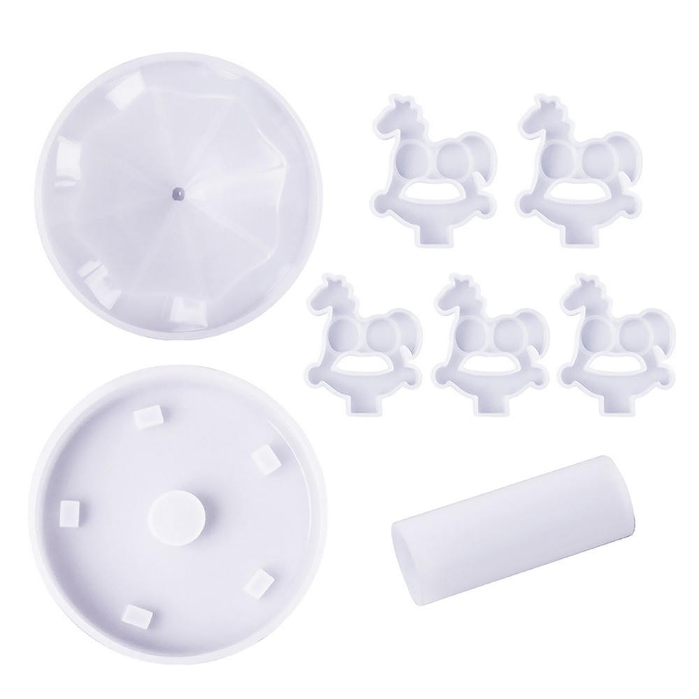 Silicone Mold Epoxy Resin Casting Mould Ornaments Craft Carousel Making Tool