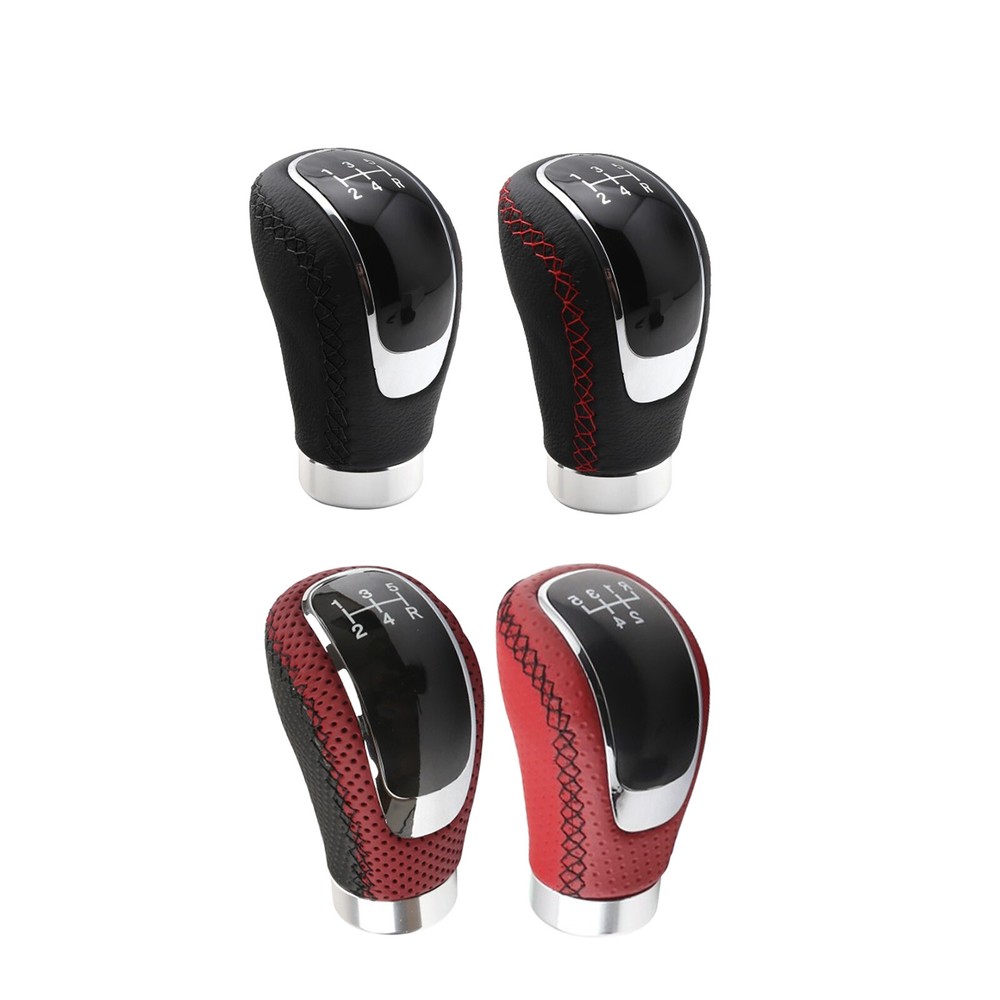 Universal 5 Speed Car Leather Manual Shift Knob Gear Stick Shifter Lever Handle