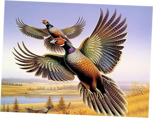 5D Diamond Art Painting Pheasant by Number Kits, Paint with Diamonds Art