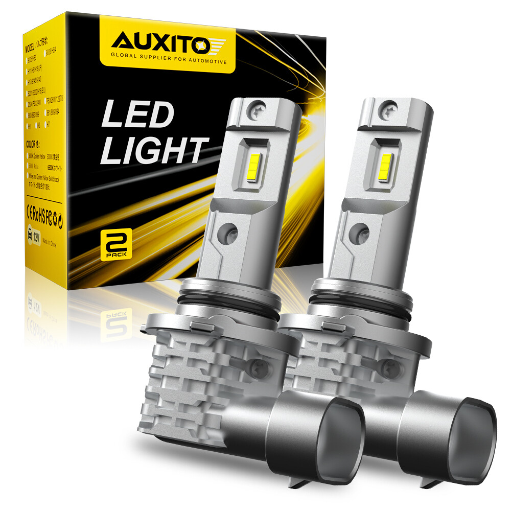 2X AUXITO 6500K White 9006 LED Front Fog Light DRL Driving Bulbs Conversion Kit