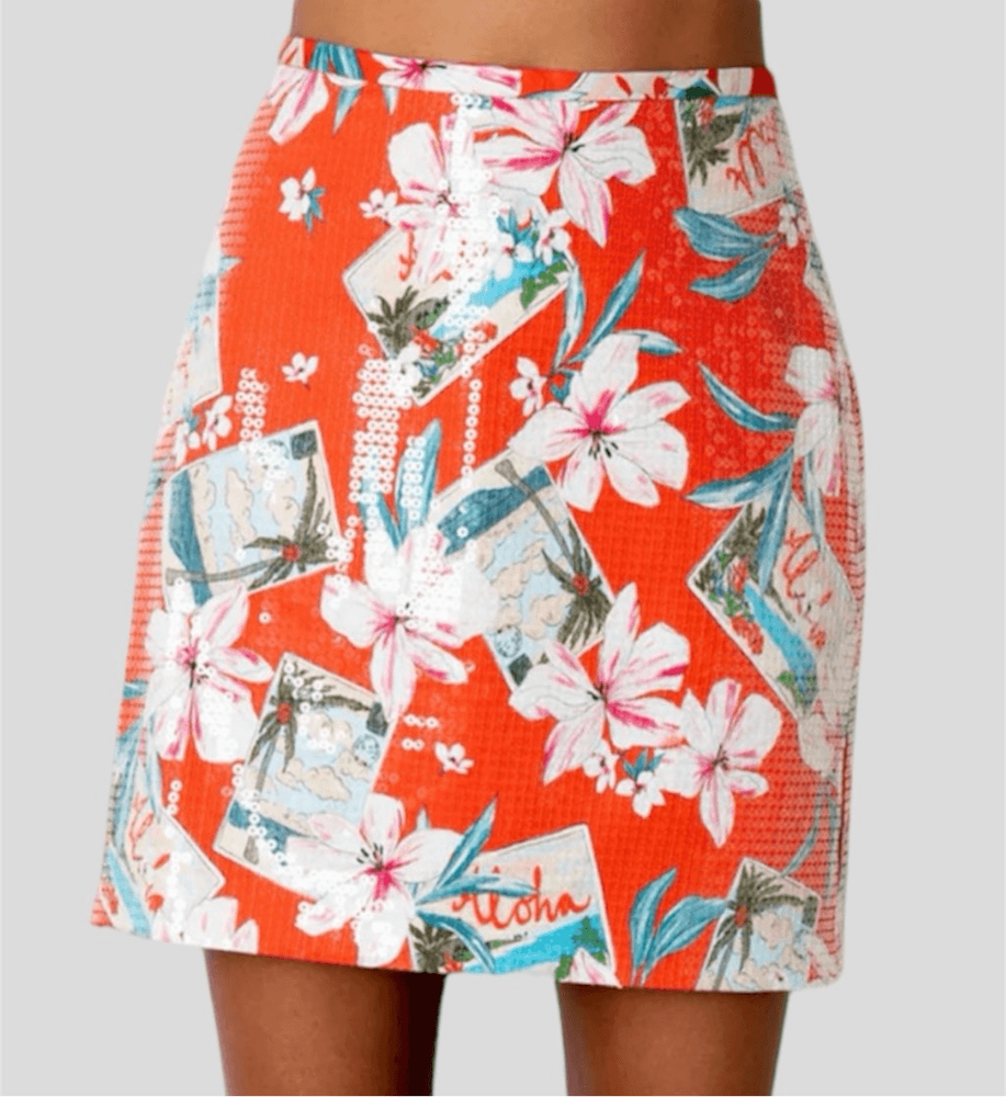 LE SUPERBE POSTCARD MINI SKIRT- SIZE 4