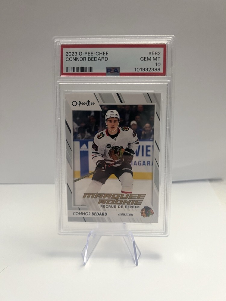 2023-24 O-Pee-Chee Connor Bedard RC #582 - SP OPC Marquee Rookie PSA 10 GEM MINT