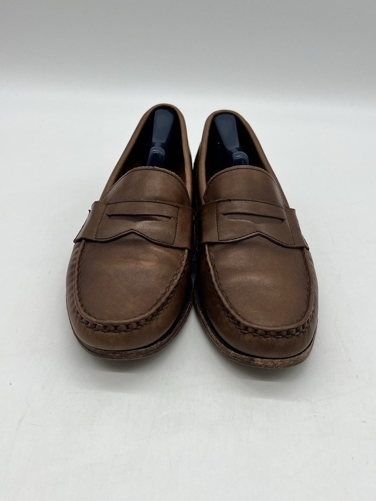 Allen Edmonds Cavanaugh Men 9.5D Brown Leather Penny Loafer Slip On Dress Shoes.