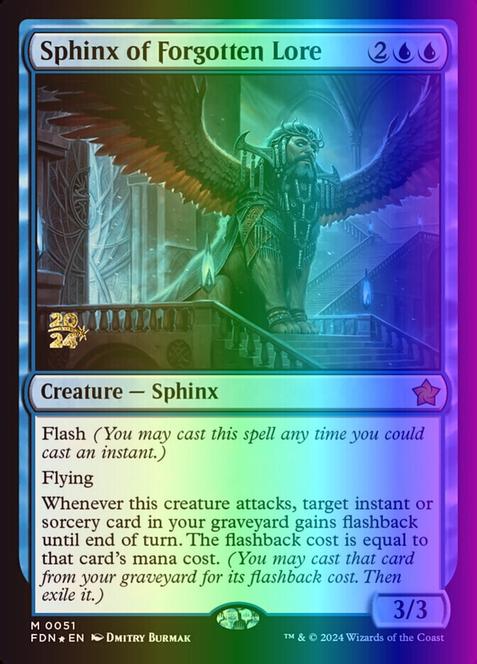 MTG Sphinx of Forgotten Lore Foil Promo 51s/161 NM Foundations